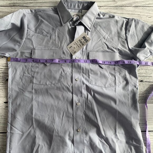 Vintage Mid West Garment Co. Pearl Snap Short Sleeve Western Shirt NWT - Picture 10 of 12